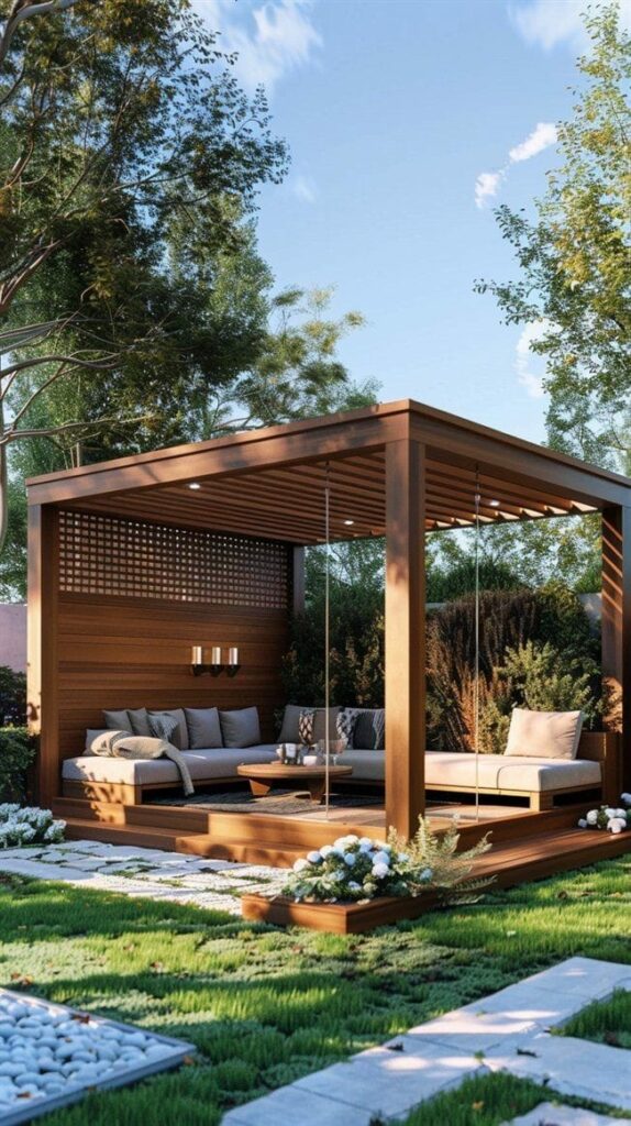 برجولات حدائق خشبية